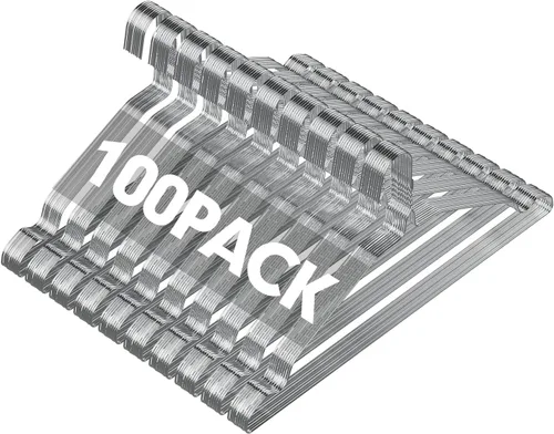 Vista 15 de SPECILITE Perchas de Alambre Paquete de 50, Perchas de Alambre de Metal para Ropa a Granel para Abrigos, Perchas de Metal que Ahorran Espacio