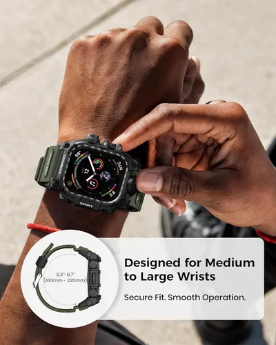 Vista 7 de amBand 1.732 pulgadas (1.732 in) para Apple Watch SE2/SE/6/5/4 Band Hombre, funda resistente M3 y correa duradera accesorio de protección