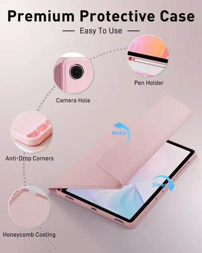 Vista 9 de Funda de teclado para Tab A9 de 8.7 pulgadas con teclado Samsung Galaxy Tab A9-2023 (SM-X110/SM-X115) Funda para tableta con teclado mágico Negro