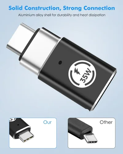 Vista 6 de MoKo Adaptador Lightning hembra a USB C macho, paquete de 2, adaptador Lightning USB C para iPhone 15/16 Pro/16 Pro Max/Plus, Galaxy S24, iPad