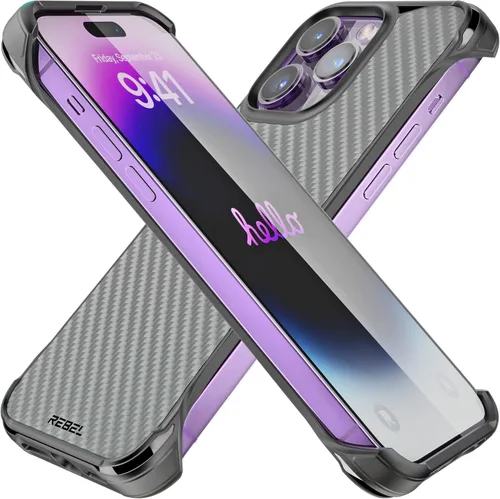 Vista 10 de REBEL Funda para iPhone 14 Plus [Serie de fibra de aramida Gen-4] Fuerte compatible con MagSafe, esquinas protectoras a prueba de golpes, botones