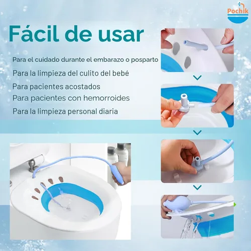 Vista 7 de Sitz Bath for WC Seat - Calma las hemorroides y el perineo, cuidado posparto, asiento de vapor Yoni para inodoro, plegable, fácil de almacenar