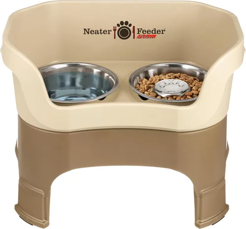 Vista 34 de Neater Feeder Deluxe - Tazones elevados para perros grandes a prueba de desorden – Fabricado en Estados Unidos – Soporte elevado para comida