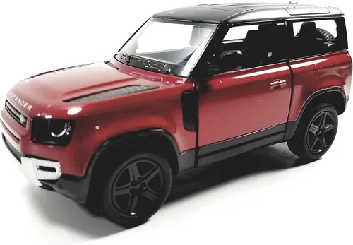 Vista 7 de KiNSMART - Land Rover Defender 90 Escala 1:36 5" Modelo de metal fundido a presión SUV de juguete (-Juego de 4)