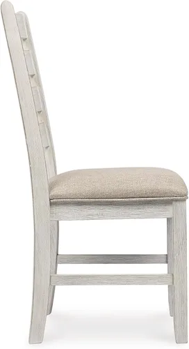 Vista 5 de Signature Design by Ashley Skempton - Silla de comedor moderna de granja, 2 unidades, diseño de respaldo de escalera, madera, 17.75 pulgadas