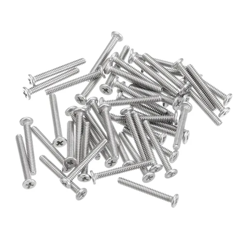 Vista 85 de uxcell M1-0.010 x 0.079 in, 100 tornillos de cabeza plana redonda de acero inoxidable 304 Phillips Drive Machine Tornillos de fijación de hardware