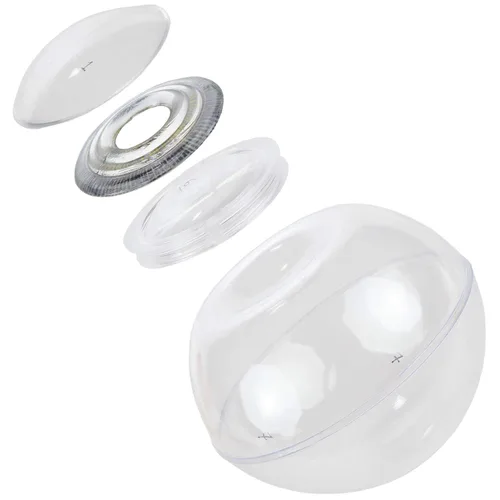Vista 7 de Axis Scientific Modelo de ojo humano ampliado 5X, modelo realista de anatomía de globo ocular de 7 partes, diseño transparente que incluye soporte