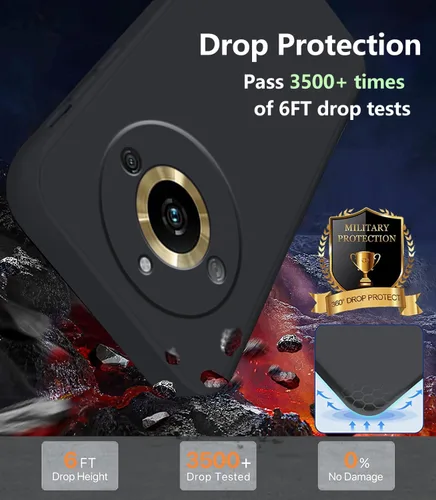 Vista 4 de Funda compatible con Realme 11 Pro Plus de silicona líquida verde oscuro, suave al tacto para Realme 11 Pro Plus, funda delgada de silicona a prueba