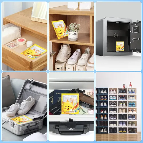 Vista 7 de NATRUTH Paquete de 12 bolsas absorbentes de humedad con lavanda, deshumidificador de cajón, desecante para el hogar, bolsa pequeña para cajas