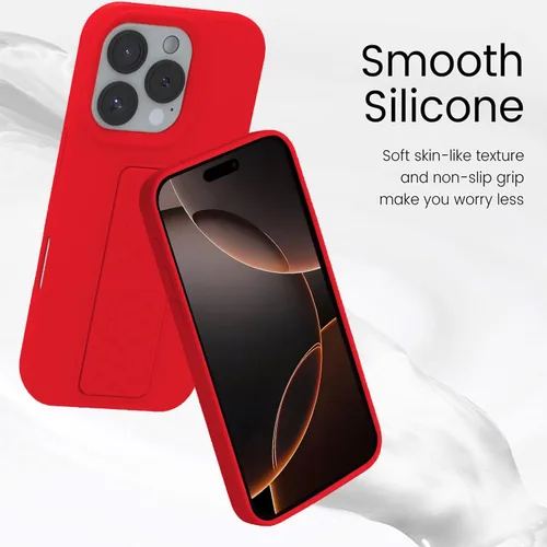Vista 39 de Funda de silicona con soporte de LAUDTEC compatible con iPhone 7/8/SE, soporte de metal con soporte de pie vertical y horizontal, cubierta flexible