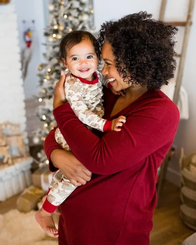 Vista 6 de Kindred Bravely Conjunto de pijama de lactancia polar Pijamas de maternidad para lactancia materna