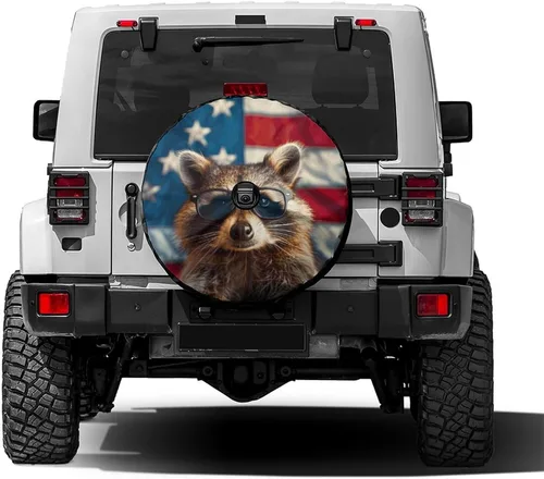 Vista 37 de Dujiea Bass Fish - Cubierta de neumático de repuesto con orificio para cámara de respaldo, cubierta universal de rueda y protector de neumáticos