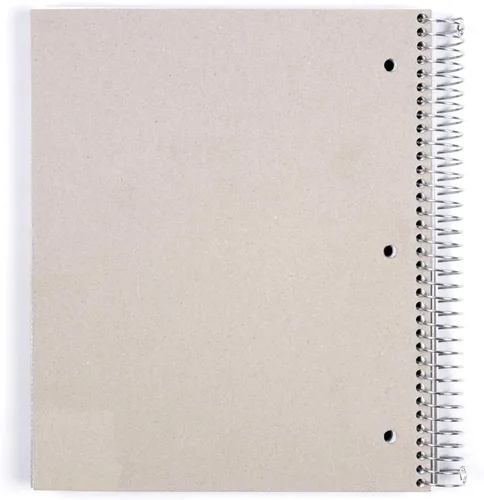 Vista 4 de Mintra Office Cuadernos en espiral duraderos, 5 materias (negro, con rayas universitarias, 1 unidad)