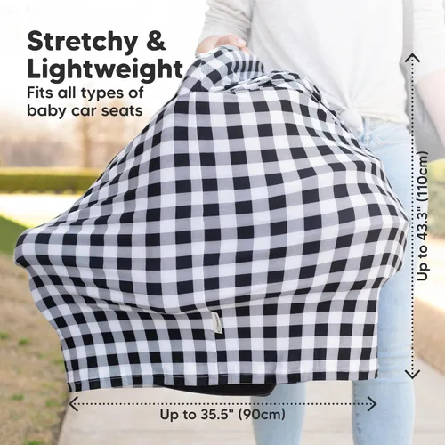 Vista 6 de KeaBabies Funda de lactancia, funda de lactancia materna para mujer, toldo para asiento de automóvil para niña, niño, toldo multiusos para asiento
