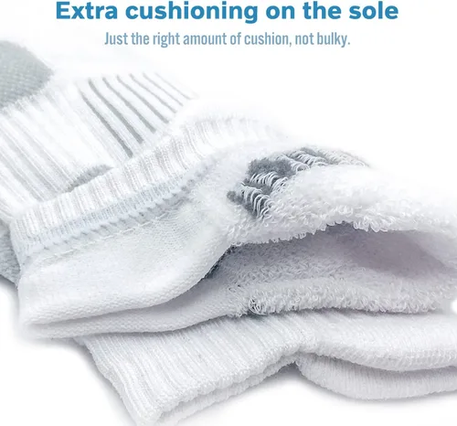 Vista 4 de BERING Calcetines deportivos para correr al tobillo para mujer (6 pares)