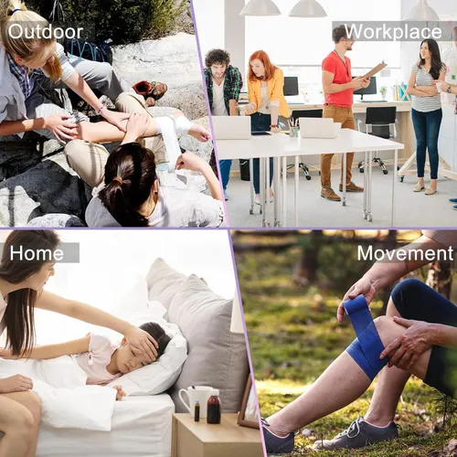 Vista 5 de Kit de primeros auxilios de supervivencia para coche-hogar, kit de emergencia, color rosa, 273 piezas, suministros de viaje, set de primeros