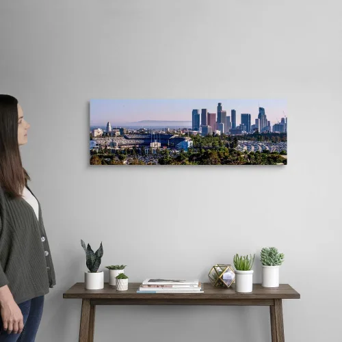 Vista 2 de Lienzo decorativo para pared, diseño de Los Ángeles, California, Dodger, obra de arte de Los Ángeles