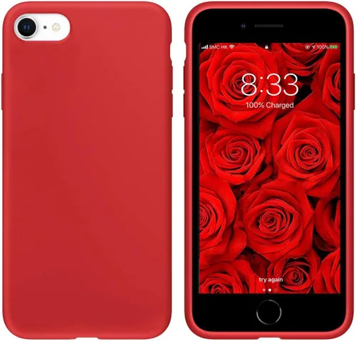 Vista 8 de IceSword Funda para iPhone SE 3 2022 [actualizada]/ iPhone SE 2020 (2ª generación)/iPhone 7/iPhone 8 Funda de silicona de gel de silicona líquida