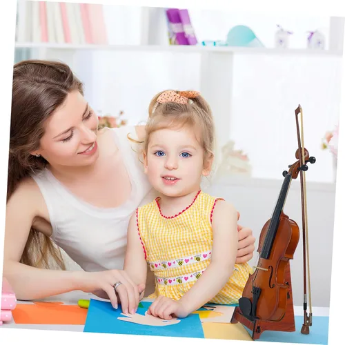 Vista 6 de Guitar Bracket Electric Guitar Stands Wooden Guitar Stand Bracket Guitar Violin Stand Foldable Floor Display Guitar Stand Holders (Brown) Ukeleles