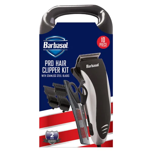 Vista 8 de Xtreme Digital Lifestyle Accessories Barbasol - Kit de cortapelos profesional con cuchillas de acero inoxidable, 4 peines guía, cono ajustable