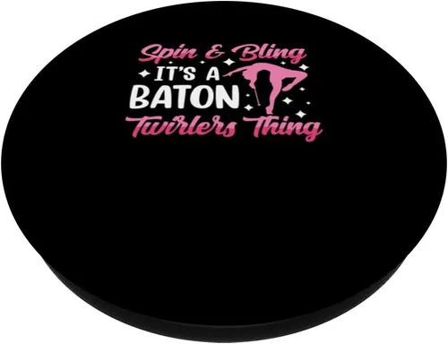 Vista 2 de Twirler Majorettes Spin and Bling Twirler Baton Twirling PopSockets Swappable PopGrip