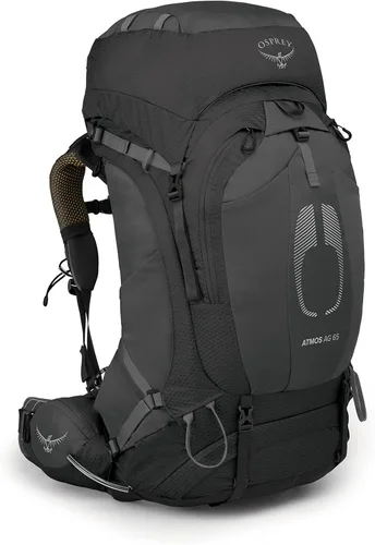 Vista 11 de Osprey Atmos AG 65L Mochila de mochilero para hombre, color negro, S/M