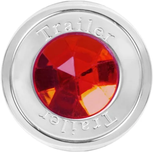 Vista 2 de GG Gran General 95830 Manija de aire de aluminio cromado con agujero de alfiler ámbar con tractor y joya ámbar