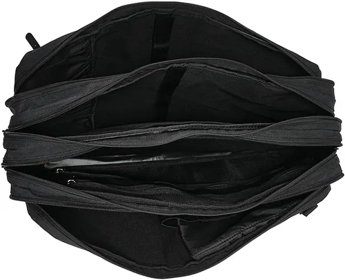 Vista 5 de EVERPRIDE 4 secciones – Negro – Bolsa para cuchillos de chef, 20 ranuras para cuchillos, 4 compartimentos de almacenamiento, funda culinaria
