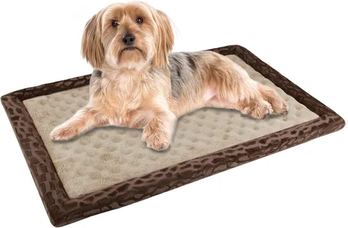 Vista 9 de Almohadilla para jaula de perro 24x17 pulgadas gris, colchoneta de cama de espuma viscoelástica para perro pequeño y gato, lavable, cama para dormir