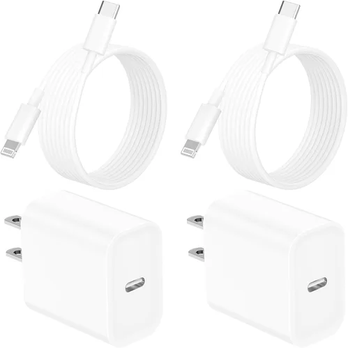 Vista 11 de [Apple MFi Certified] iPhone 17 Charger Fast Charging, Redpark 2Pack 20W USB C Wall Charge Block Type C Charger with 6FT Type C Cable for iPhone