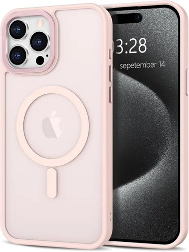 Vista 112 de Anuck - Funda magnética para iPhone 11 compatible con MagSafe, carcasa trasera mate translúcida dura, borde de TPU, delgada, resistente a impactos