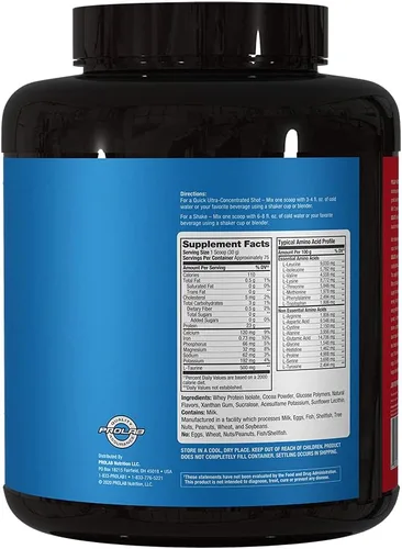 Vista 6 de Prolab Aislado de suero de leche de 5 libras, ultra puro, de rápida absorción con 0.81 onzas de proteína y BCAA, apoya el crecimiento muscular