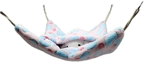 Vista 3 de ISMARTEN Hamaca Colgante para Animales Pequeños, Saco de Siesta Colgante para Mascotas Bolsa de Dormir Cama, Camas de Hamaca para Jaula para Hurón