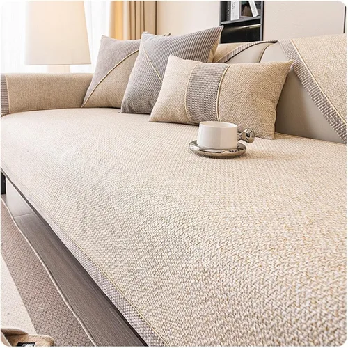 Vista 12 de Funda de sofá de estilo vintage con agarre antideslizante, mezcla tejida de algodón y lino, multiusos para sofás/sillones, lavable a máquina