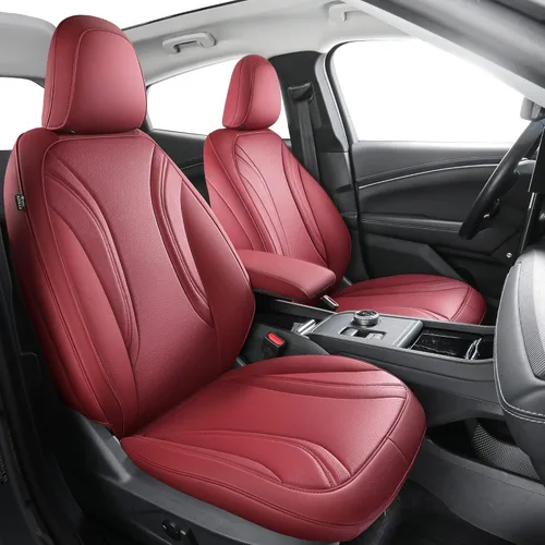 Vista 5 de INCH EMPIRE 2 fundas de asiento delantero ajuste personalizado para Ford Mustang Mach E cuero sintético protector de cojín de asiento de coche
