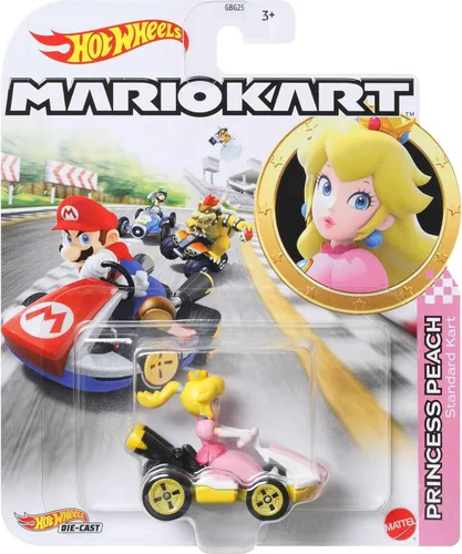 Vista 8 de Hot Wheels GBG31 Mario Kart 1:64 Bowser con vehículo Badwagon de fundición a presión, multicolor