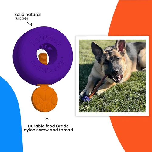 Vista 4 de Bully Grip Bully Lok - Soporte de palo para perros, dispositivo de seguridad para perros, evita asfixia perros pequeños, medianos y grandes, queso