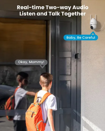 Vista 7 de Cámaras de seguridad solar ieGeek inalámbricas para exteriores, cámara WiFi 2K 2.4G con panel solar y alimentación por batería, visión nocturna a