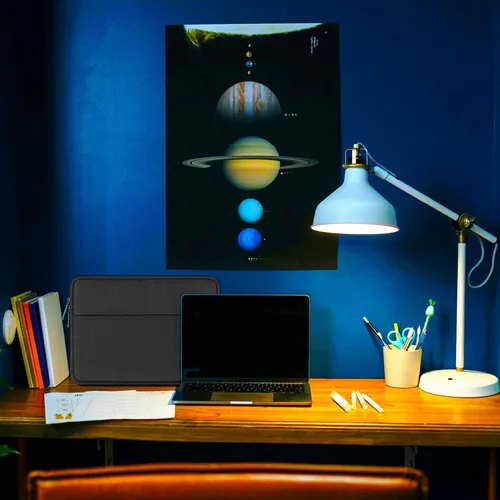 Vista 6 de Funda para portátil de 13 pulgadas, resistente al agua, con asa, a prueba de golpes, bolsa protectora para laptop compatible con MacBook Air / Negro