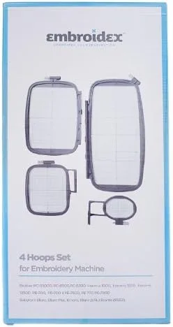 Vista 2 de Juego de 4 aros para máquina de bordar Brother PE770 780D PE700 PE800 PE900 SE2000 SE1900
