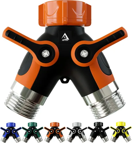 Vista 10 de DBR Tech® Divisor de Manguera de 2 Vías, Conector Metálico Resistente, Divisor de Manguera de Jardín de Dos Vías, Adaptador de Bib de Grifo de Flujo