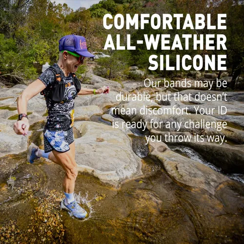 Vista 5 de Road ID Pulsera de identificación médica personalizada - Pulsera de identificación premium con insignia de alerta médica - Cierre de silicona