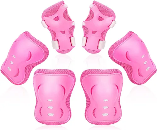 Vista 9 de Rodilleras para niños/jóvenes, coderas, muñequeras, equipo de protección, para patines infantiles, bicicleta de ciclismo, patinaje, patinaje