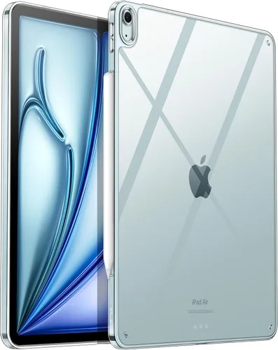 Vista 8 de JETech Funda transparente para iPad Pro de 13 pulgadas M5/M4 (2025/2024), antiamarilleamiento, transparente, a prueba de golpes, delgada, con parte