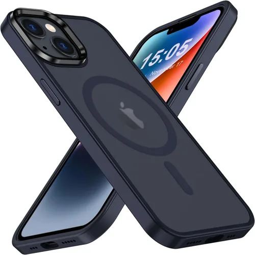 Vista 7 de QLTYPRI Funda magnética para iPhone 13 Pro Max (6.7 pulgadas) compatible con cargador inalámbrico, funda protectora a prueba de golpes, translúcida