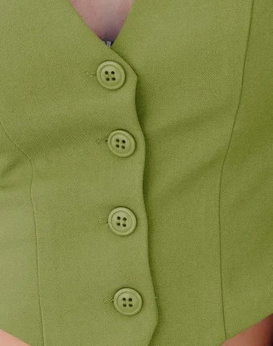 Vista 5 de Sunborui Chalecos sin mangas con botones para mujer, totalmente forrados, cuello en V, chaqueta ajustada regular