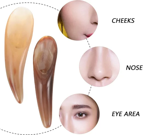 Vista 7 de Herramienta de raspado Gua Sha, raspadores de masaje, cuerno de buey, herramienta de masaje de raspado Gua Sha, gran herramienta de movilización