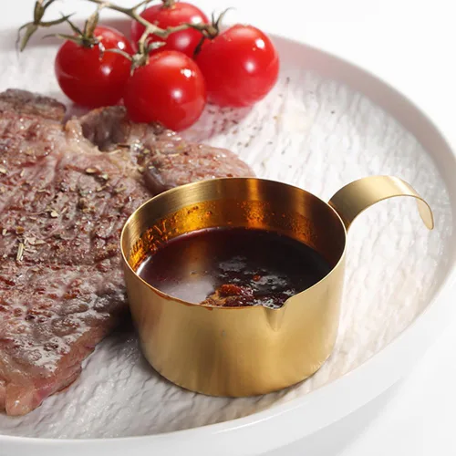 Vista 7 de Taza de salsa de acero inoxidable de 2.8 onzas, tazas de salsa de tomate para condimentos, mini platillos individuales, cuencos redondos, platos