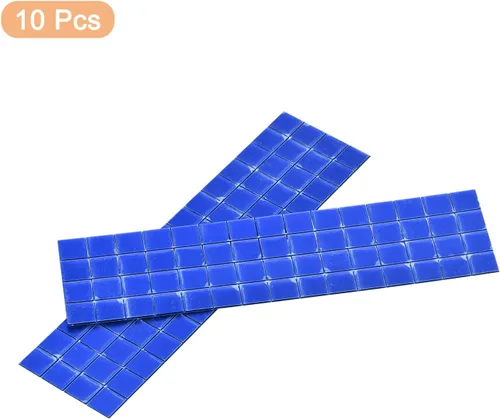 Vista 3 de uxcell 1200 azulejos autoadhesivos de discoteca de 0.394 x 0.394 in, mini mosaico, azulejos cuadrados de vidrio para manualidades, bolas