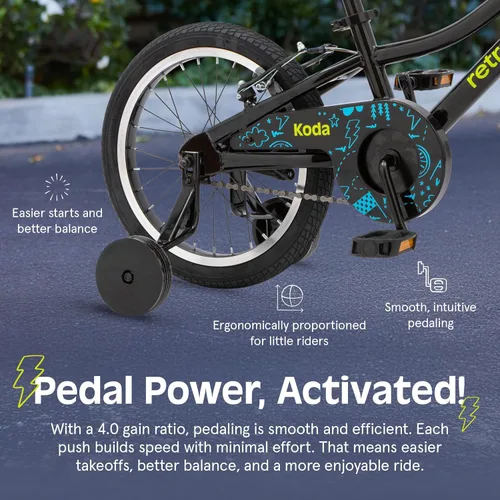 Vista 5 de Retrospec Koda Plus Kids Bike for Boys & Girls Ages 4-6 Years - 16" Children's Bicycle, Adjustable Seat & Handlebars
